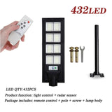 LED Solar Outdoor Power Lamp Garden Light Street Light Waterproof For Garden Decoration Remote Control Radar+PIR Human Sensor
