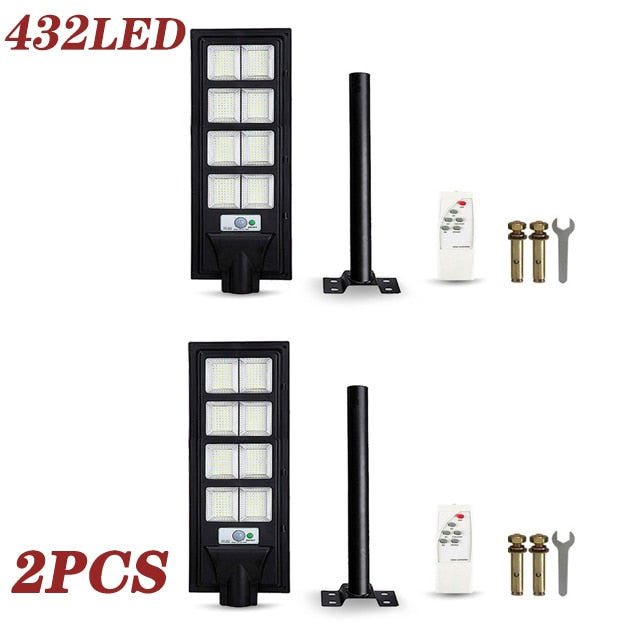 LED Solar Outdoor Power Lamp Garden Light Street Light Waterproof For Garden Decoration Remote Control Radar+PIR Human Sensor