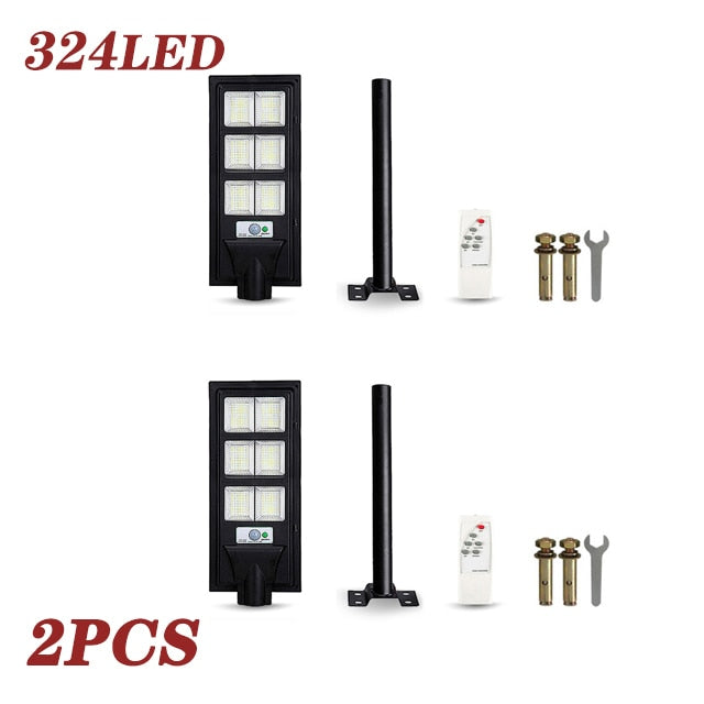 LED Solar Outdoor Power Lamp Garden Light Street Light Waterproof For Garden Decoration Remote Control Radar+PIR Human Sensor