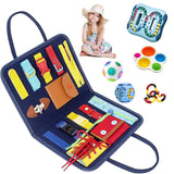 Children Montessori Toy Early Educational Math Learning Toys Baby Busy Board Sensory Develop Basic Life Skills Girls Boy Gift,