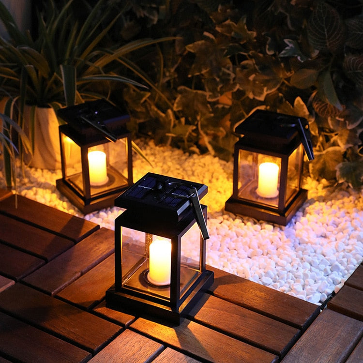 Solar Palace Lantern Lawn Camping Decoration Landscape Courtyard Garden European-style LED Atmosphere Candle Light,