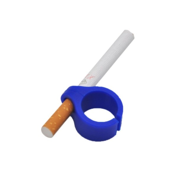 1Pcs Silicone Smoker Finger Ring Hand Rack Cigarette Holder Smoking Accessories for Game Player Driver Hand Free,