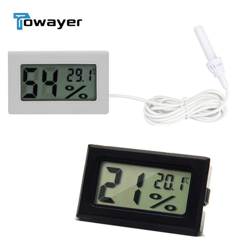 Digital Thermometer Hygrometer Mini LCD Humidity Meter Freezer Fridge Thermometer for -50~70 Coolers Aquarium Chillers,