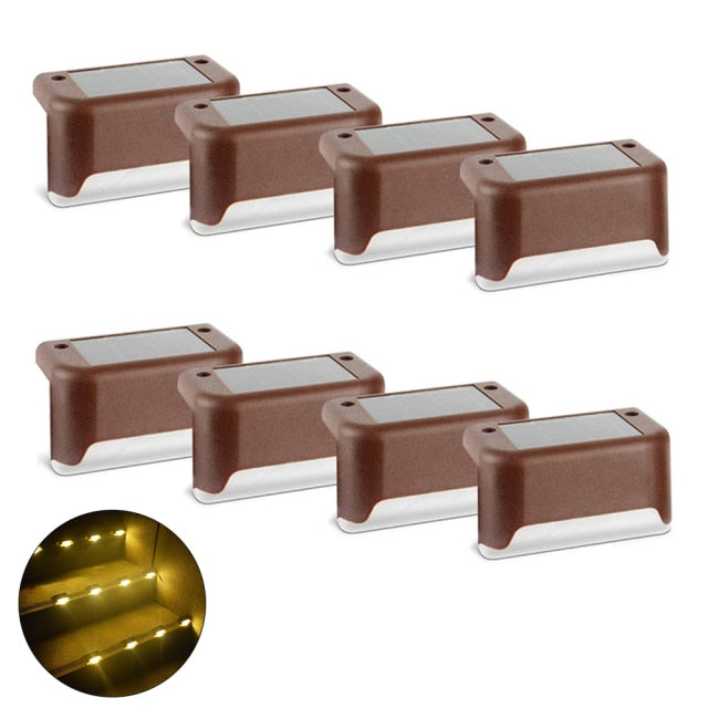 Solar Lights Solar Step Lights Outdoor Waterproof Led Solar Power Garden Light Lamp decoration for Patio Stair Garden Yard Fence,