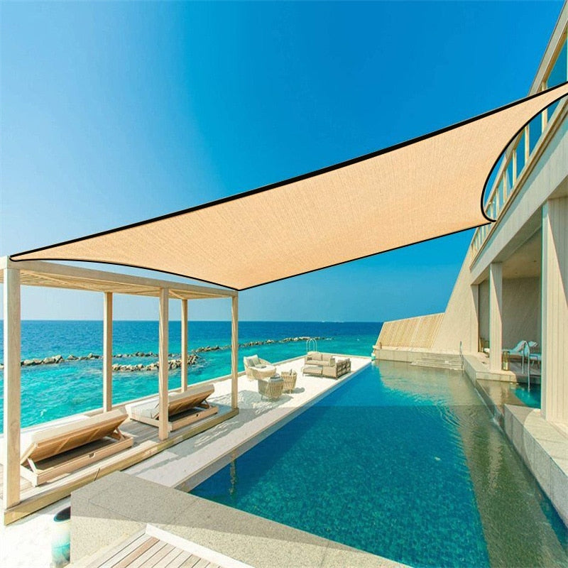 Outdoor Sun Shade Sail Garden Awning Easy Waterproof Terrace Tourist Parasol Pergola Gazebos Camping Multicolored Canvas Anti-UV