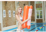 Inflatable Foldable Floating Row Backrest Air Mattresses Bed Beach Swimming Pool Water Sports Lounger float Chair Hammock Mat,