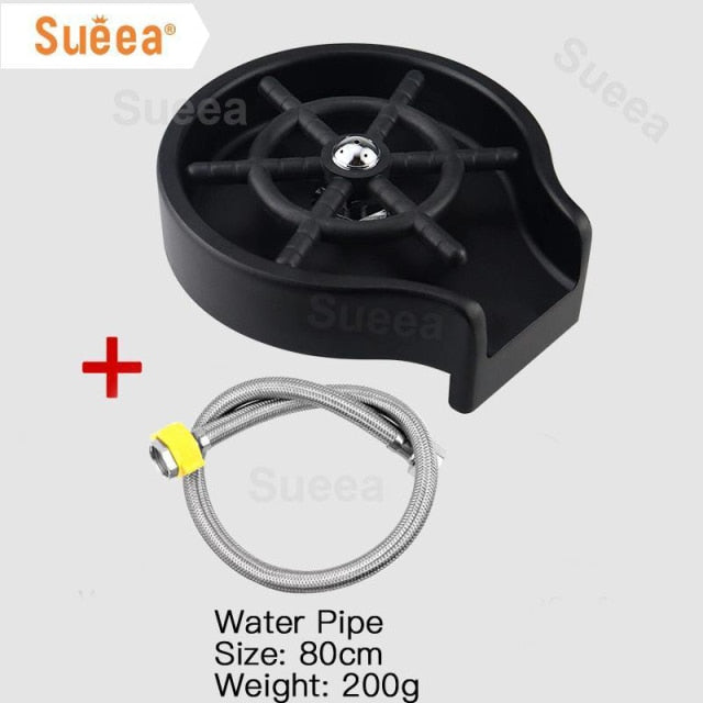 Sueea® Rinser Automatic Glass Cup Washer High Pressure Bar Kitchen Beer Milk Tea Cup Cleaner Sink Accessories,