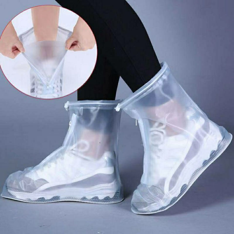 Men Women's Reusable Rain Boot Cover Non-slip Wear-resistant Thick Waterproof Shoe Cover Rain Boot Cover with Waterproof Layer,