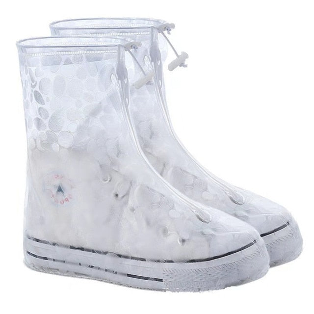 Men Women's Reusable Rain Boot Cover Non-slip Wear-resistant Thick Waterproof Shoe Cover Rain Boot Cover with Waterproof Layer