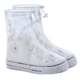 Men Women's Reusable Rain Boot Cover Non-slip Wear-resistant Thick Waterproof Shoe Cover Rain Boot Cover with Waterproof Layer