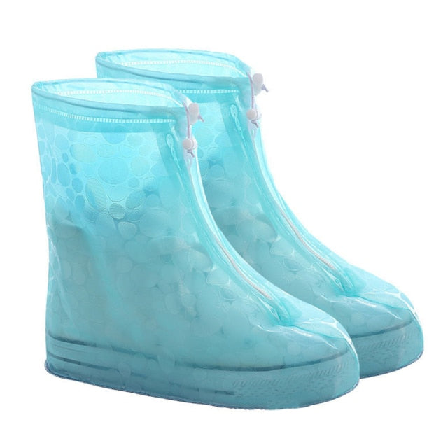 Men Women's Reusable Rain Boot Cover Non-slip Wear-resistant Thick Waterproof Shoe Cover Rain Boot Cover with Waterproof Layer,
