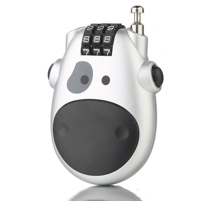 WEST BIKING Mini Helmet Lock Anti-theft 4 Digit Password Bicycle Locks for Scooter Motorcycle Portable MTB Road Bike Cable Lock,