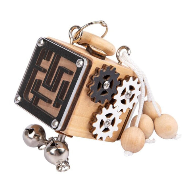 Montessori Train Ability Shape Matching Lock Cognition Cube Toys Activity Busy Board Puzzle Early Educational Sensory Board Kids,