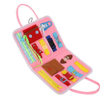 Montessori Train Ability Shape Matching Lock Cognition Cube Toys Activity Busy Board Puzzle Early Educational Sensory Board Kids,