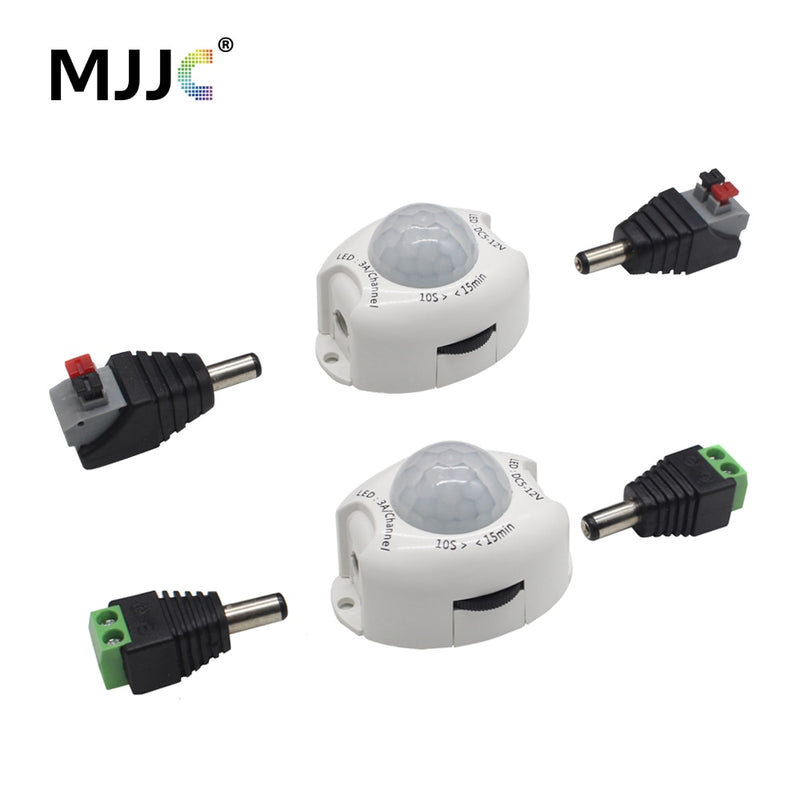 12V Motion Sensor Light Switch 5V DC Activated Timer Automatic Movement Detector ON OFF LED Strip Light PIR Motion Sensor Switch,