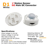 12V Motion Sensor Light Switch 5V DC Activated Timer Automatic Movement Detector ON OFF LED Strip Light PIR Motion Sensor Switch,