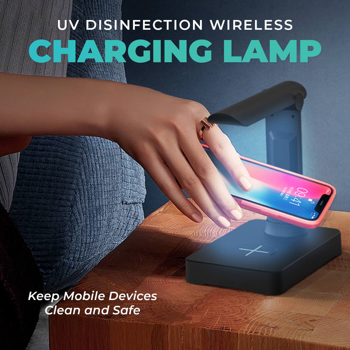 UV Phone Sterilization Wireless Charging Lamp, 