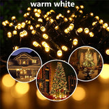 Solar String Lamps For Garden Waterproof Outdoor Lighting 5M 7M 12M 22M 6V Christmas Xmas Holiday Decoration Fairy Solar Battery