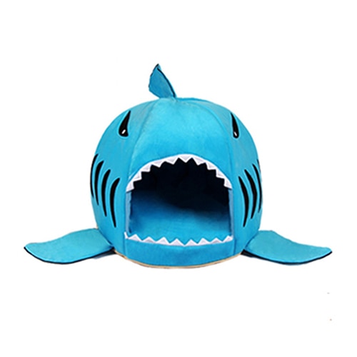 Dropship Pet Cat Bed Soft Pet Cushion Dog House Shark For Large Dogs Tent High Quality Cotton Small Sleeping Bag Product Items, 