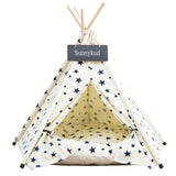 Pet Tent House Cat Bed Portable Teepee With Thick Cushion And 6 Colors Available For Dog Puppy Excursion Outdoor Indoor, 