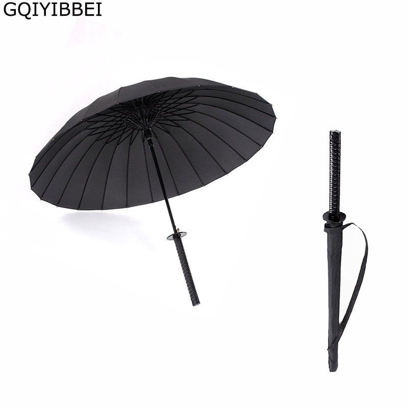 Creative Long Handle Large Windproof Samurai Sword Umbrella Japanese Ninja-like Sun Rain Straight Umbrellas Automatic Open