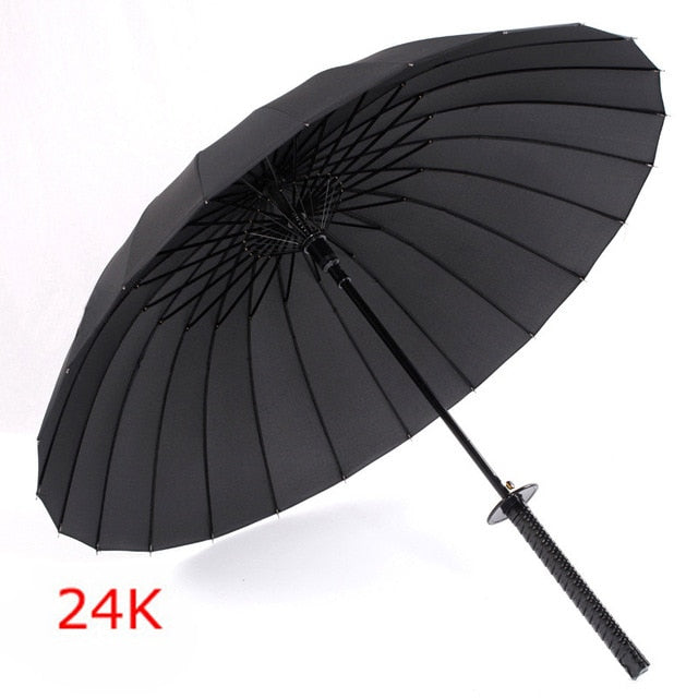 Creative Long Handle Large Windproof Samurai Sword Umbrella Japanese Ninja-like Sun Rain Straight Umbrellas Automatic Open, 