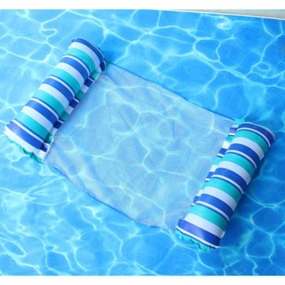 Floating Water Hammock Float Lounger Floating Toys Inflatable Floating Bed Chair Swimming Pool Foldable Inflatable Hammock Bed, 