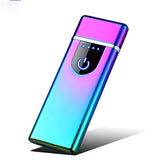 Electric Metal Lighters Windproof Dual Arc Plasma Rechargeable USB Lighter Disposable Smoking Cigarette Lighter For Men Gadgets, 