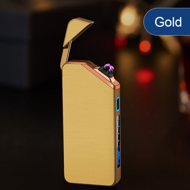 Laser Unusual Plasma Lighter Electric USB Windproof Flameless Cigarette Lighters Gadgets For Men Technology Dropship Suppliers