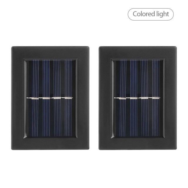 2pcs Solar Wall Lamp Outdoor Garden Waterproof Household Wall Lamp Light Up And Down Decorative Garden Lamps Hiking And Camping
