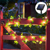 Solar Lights Maple Leaf Fairy Lights 10m 100LED /5M 50 LED Waterproof Outdoor Garland Solar Lamp Christmas for Garden Decoration