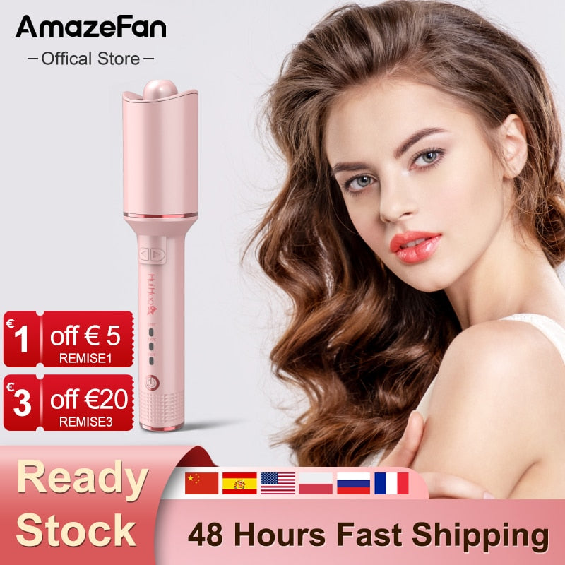 AmazeFan Automatic Curling Iron Rotating Professional Curler Styling Tools for Curls Waves Ceramic Curly Magic hair curler, 