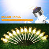 12Pcs Solar Garden Light Outdoor Solar Power Lantern Waterpoof Landscape Decoration Lighting For Pathway Yard Lawn Sunpower Lamp, 