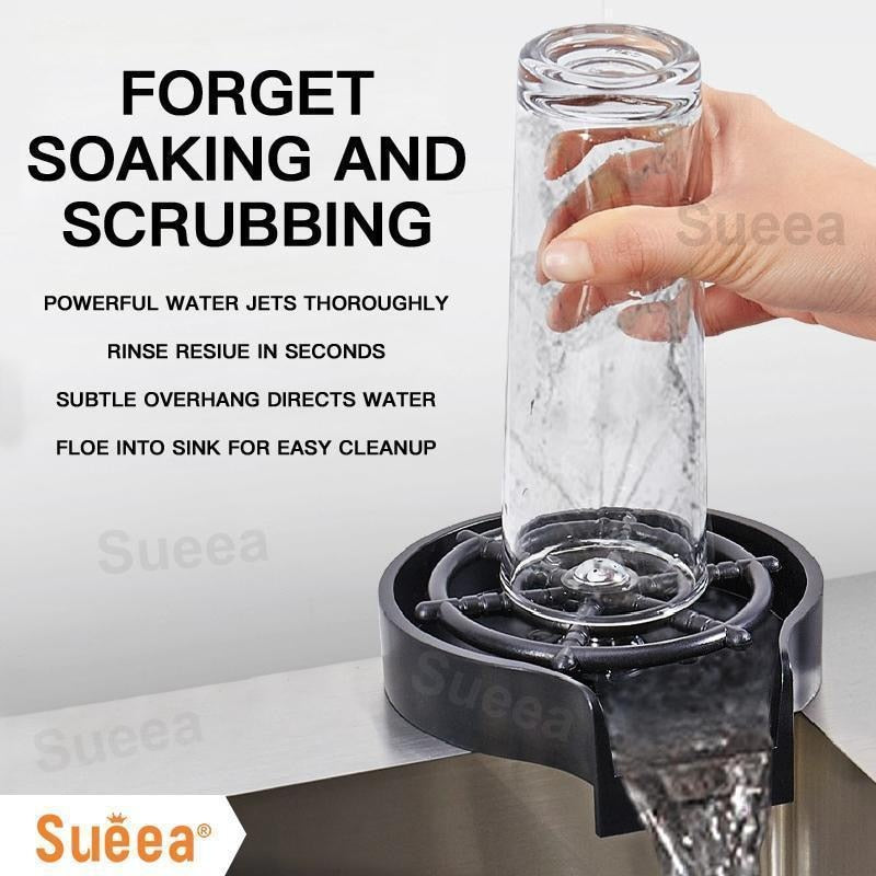 Sueea® Rinser Kruggo Glass Rinser Tassenwaschspüler Press-Type Automatic Cleaner for Bar coffee Home Office Glass Rinser, 