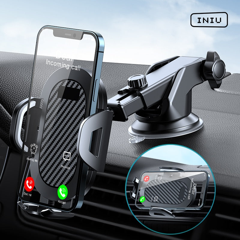 INIU Sucker Car Phone Holder Mount Stand GPS Telefon Mobile Cell Support For iPhone 12 11 Pro Max X 7 8 Plus Xiaomi Redmi Huawei, 
