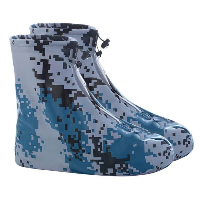 Men Women's Reusable Rain Boot Cover Non-slip Wear-resistant Thick Waterproof Shoe Cover Rain Boot Cover with Waterproof Layer