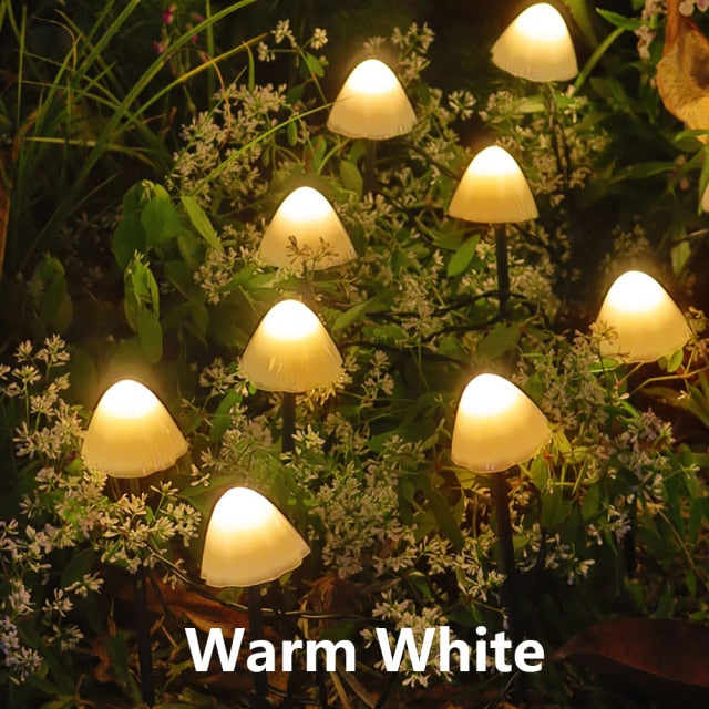 LED Solar String Light Garden Decoration Mushroom Lights IP65 Waterproof Garland Patio Decor Outdoor Solar Lights Fairy Light